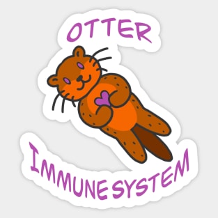 Love My Otter Autoimmune System Sticker